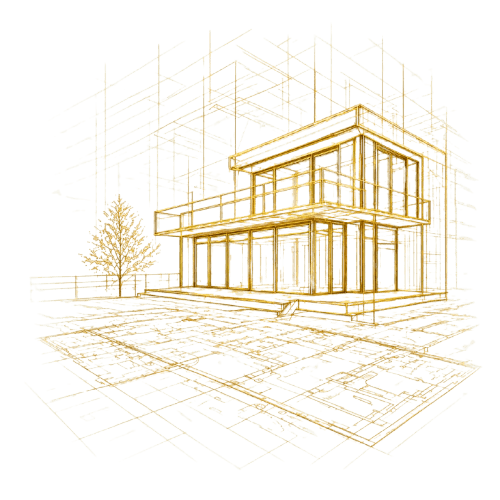 Architecture blueprint sketch